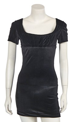 Lot 524 - A Vivienne Westwood black velvet mini dress, 'Always on Camera' collection, Autumn-Winter 1992-93