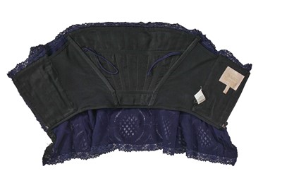 Lot 353 - A Vivienne Westwood black and purple lace corset top, early 2000s
