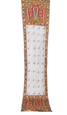 Lot 940 - An embroidered Delhi stole, Indian, 1830s