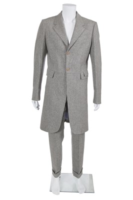 Lot 29 - An Alexander McQueen men's grey wool-cashmere blend suit, 'Eshu' collection, Autumn-Winter 2000-01