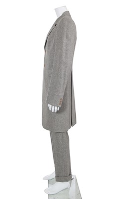 Lot 29 - An Alexander McQueen men's grey wool-cashmere blend suit, 'Eshu' collection, Autumn-Winter 2000-01