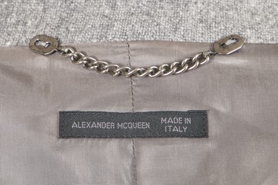 Lot 29 - An Alexander McQueen men's grey wool-cashmere blend suit, 'Eshu' collection, Autumn-Winter 2000-01