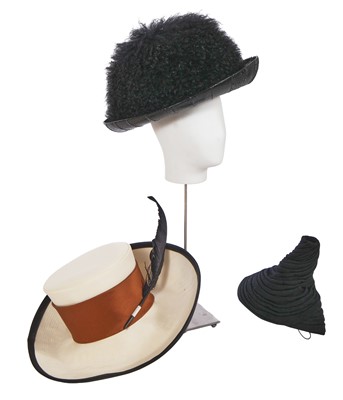Lot 554 - Five Phillip Treacy hats and others, 1990s-2000s