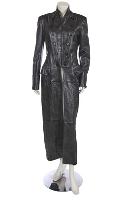 Lot 187 - An Yves Saint Laurent by Tom Ford black leather coat, Autumn-Winter 2001-02