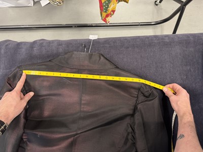 Lot 31 - An Alexander McQueen men's black silk jacquard woven coat, Autumn-Winter 2009-10