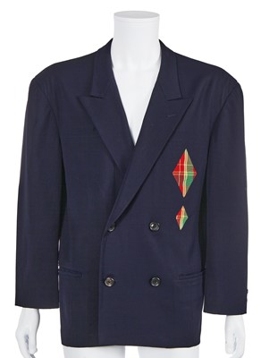 Lot 120 - A Yohji Yamamoto men's navy wool double-breasted blazer, circa 1985