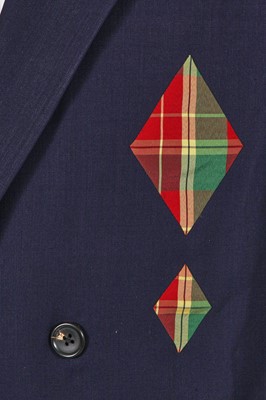 Lot 120 - A Yohji Yamamoto men's navy wool double-breasted blazer, circa 1985