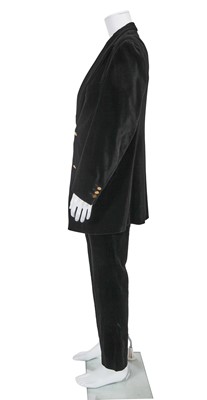 Lot 80 - A Vivienne Westwood men's black velvet suit, circa 1996