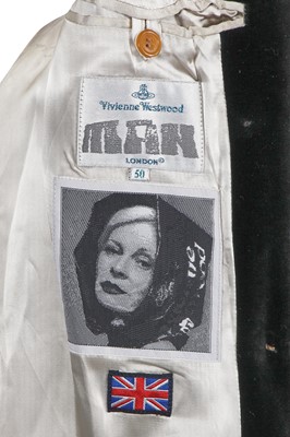 Lot 80 - A Vivienne Westwood men's black velvet suit, circa 1996