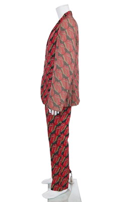 Lot 128 - A Comme des Garçons men's Rolling Stones print cotton-blend gabardine suit, Spring-Summer 2006