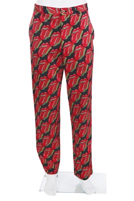 Lot 128 - A Comme des Garçons men's Rolling Stones print cotton-blend gabardine suit, Spring-Summer 2006