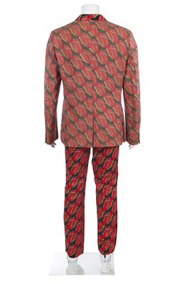 Lot 128 - A Comme des Garçons men's Rolling Stones print cotton-blend gabardine suit, Spring-Summer 2006