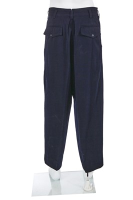 Lot 119 - An early pair of Yohji Yamamoto men's navy wool trousers, probably Autumn-Winter 1984-85