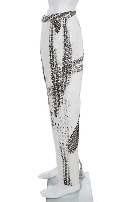 Lot 22 - A pair of Alexander McQueen men's tyre print cotton trousers, 'La Poupee' collection, Spring-Summer 1997