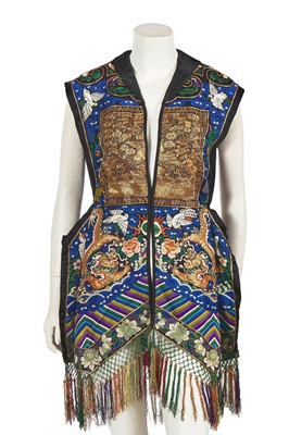 Lot 914 - A Xiapei/waistcoat adapted for European wear, Chinese circa 1920