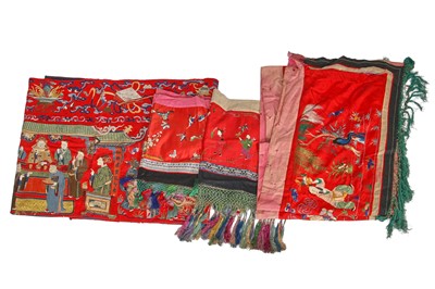 Lot 899 - A group of embroidered textiles, Chinese, early 20th century