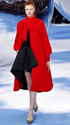 Lot 330 - A Christian Dior by Raf Simons red wool coat, Autumn-Winter 2013-14