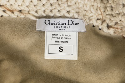 Lot 368 - A Christian Dior by John Galliano brown goat fur and white knitted alpaca wool jacket, Autumn-Winter 2001-02