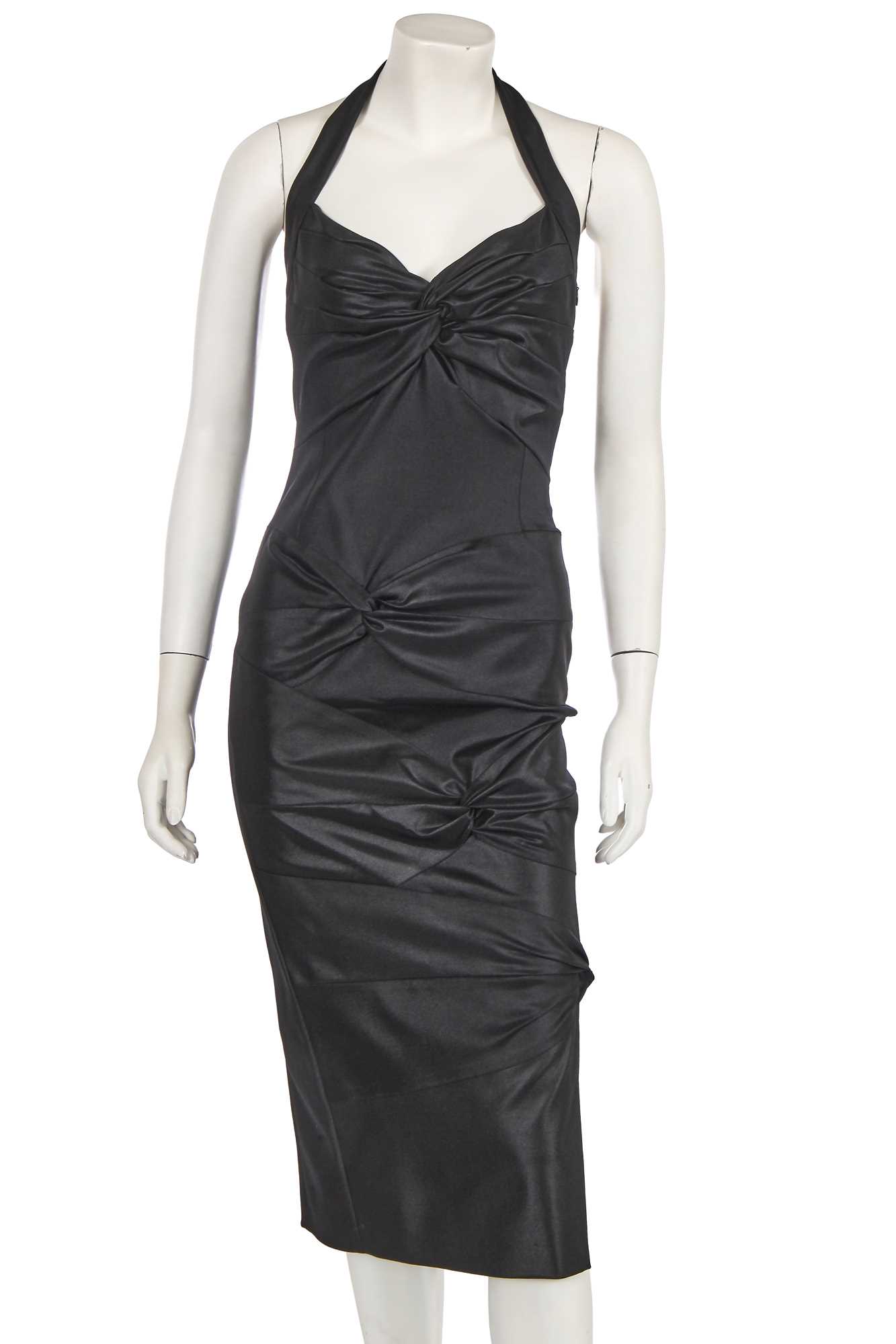 Lot 361 - A Christian Dior by John Galliano black cocktail dress, 'Fetish and Japan' collection, Autumn-Winter 2003-04