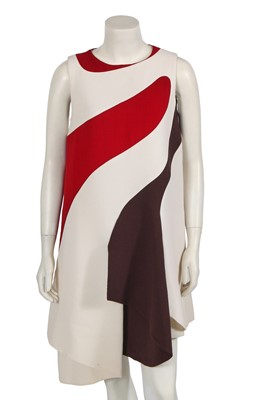 Lot 329 - A Christian Dior by Raf Simmons colourblock wool dress, Autumn-Winter 2015-16