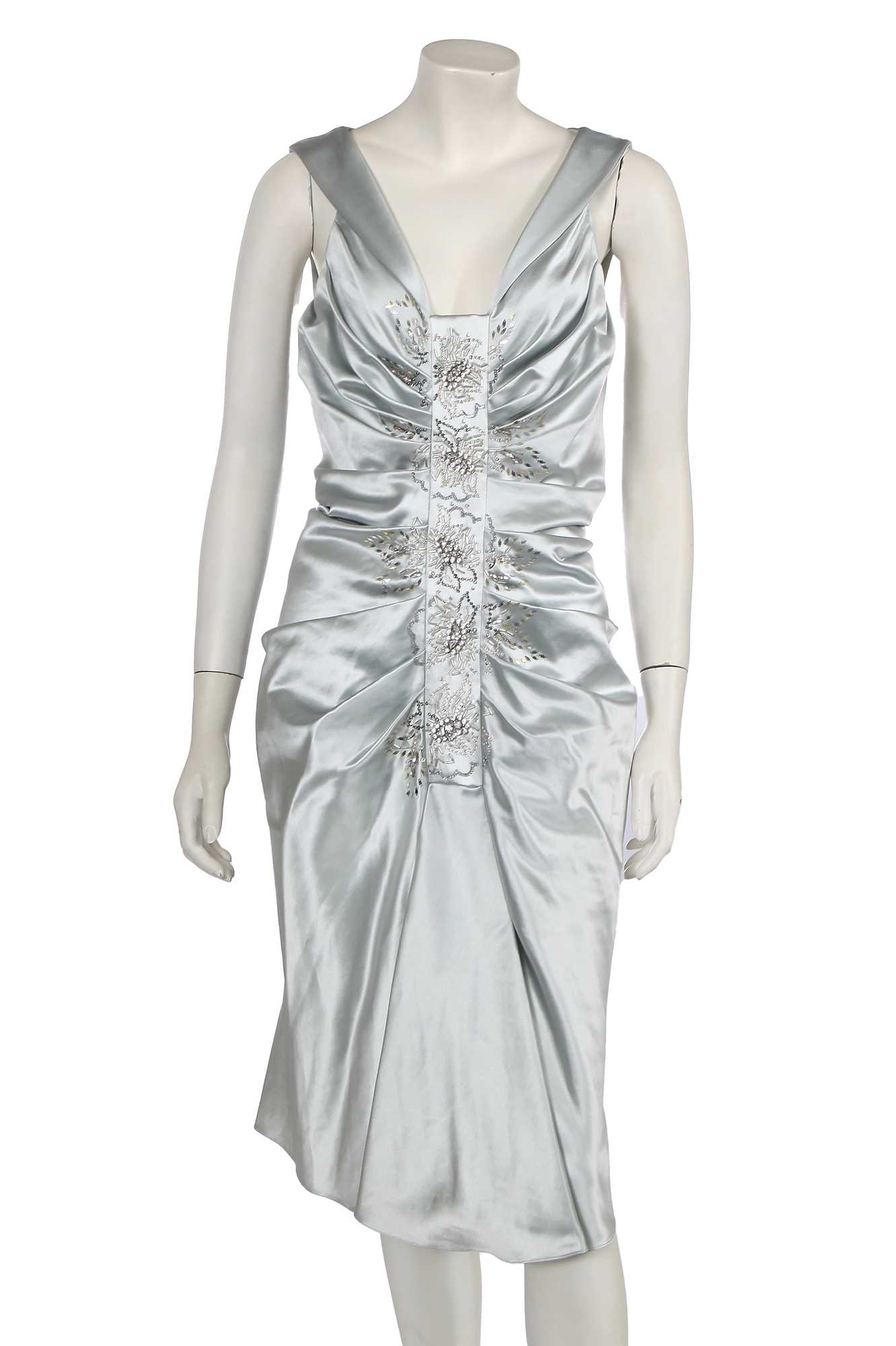 Lot 358 - A Christian Dior by John Galliano pale blue satin cocktail dress, commercial collection, 2007