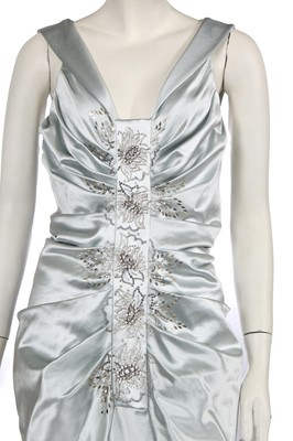 Lot 358 - A Christian Dior by John Galliano pale blue satin cocktail dress, commercial collection, 2007