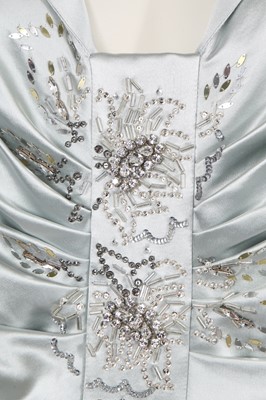 Lot 358 - A Christian Dior by John Galliano pale blue satin cocktail dress, commercial collection, 2007