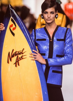 Lot 233 - A Chanel by Karl Lagerfeld yellow sequined 'Scuba' jacket, Spring-Summer 1991