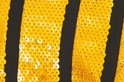 Lot 233 - A Chanel by Karl Lagerfeld yellow sequined 'Scuba' jacket, Spring-Summer 1991