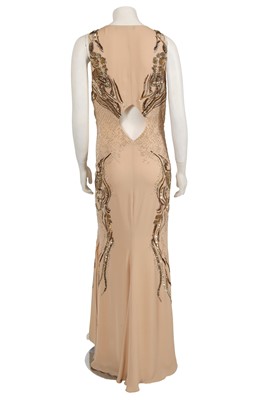 Lot 322 - A Roberto Cavalli gold embellished evening gown, circa 2017