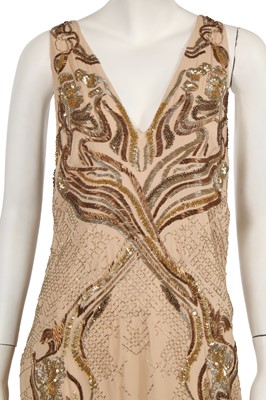 Lot 322 - A Roberto Cavalli gold embellished evening gown, circa 2017