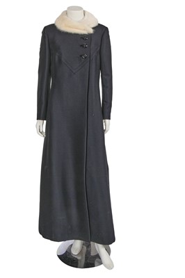 Lot 691 - A Jean Patou black wool coat, circa 1970