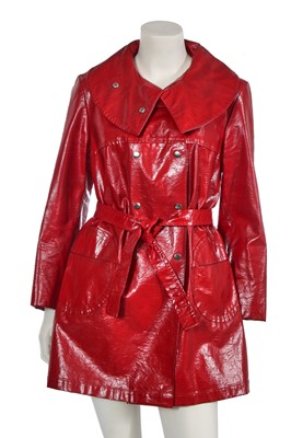 Lot 703 - A Pierre Cardin red rain jacket, 1960s