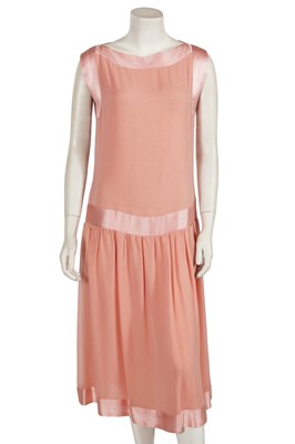 Lot 240 - A Chanel salmon pink silk dress, late 1970s