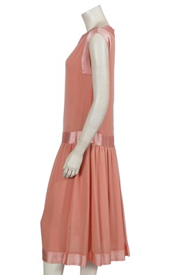 Lot 240 - A Chanel salmon pink silk dress, late 1970s