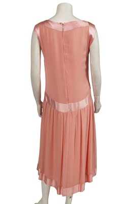 Lot 240 - A Chanel salmon pink silk dress, late 1970s