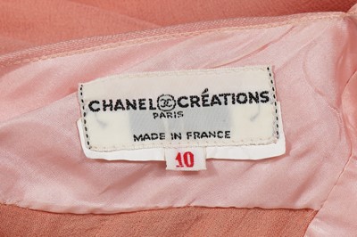 Lot 240 - A Chanel salmon pink silk dress, late 1970s
