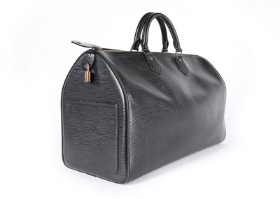 Lot 312 - A Louis Vuitton black epi leather 'Speedy' bag,...