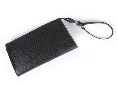 Lot 312 - A Louis Vuitton black epi leather 'Speedy' bag,...