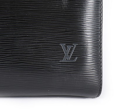 Lot 312 - A Louis Vuitton black epi leather 'Speedy' bag,...