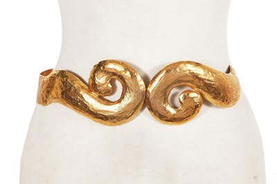 Lot 627 - An Yves Saint Laurent by Robert Goossens gilt belt, Spring-Summer 1989
