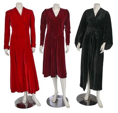 Lot 745 - Three Maggy Rouff velvet garments, 1930s