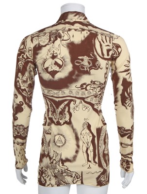 Lot 108 - A Jean Paul Gaultier printed nylon-blend shirt, ‘Les Tatouages/La Brute et le Raffiné' collection, Spring-Summer 1994