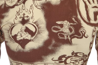 Lot 108 - A Jean Paul Gaultier printed nylon-blend shirt, ‘Les Tatouages/La Brute et le Raffiné' collection, Spring-Summer 1994