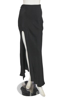 Lot 485 - A John Galliano black viscose-blend skirt, 'Greek Widows...' collection, Spring-Summer 1990