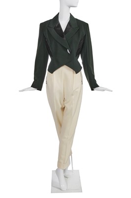 Lot 261 - A John Galliano wool ensemble, 'Fencing' collection, Autumn-Winter, 1990-91