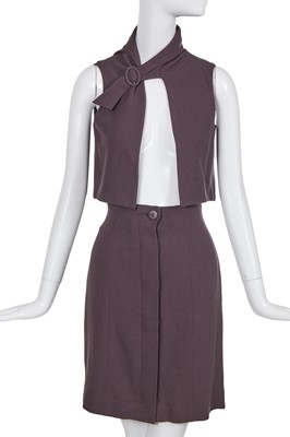 Lot 309 - A John Galliano aubergine wool suit, 'Nancy Cunard' collection, Autumn-Winter 1989-90