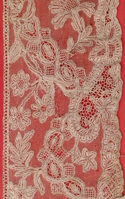 Lot 526 - Three lengths of Reseau Venise lace, 1760s,...