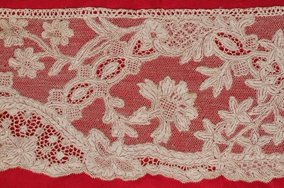 Lot 526 - Three lengths of Reseau Venise lace, 1760s,...