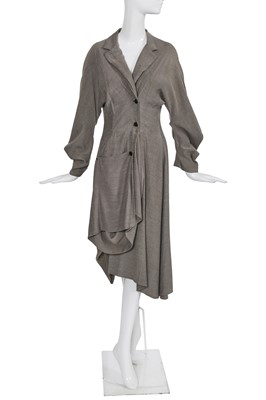 Lot 314 - A John Galliano grey viscose-blend dress, 'The Rose' collection Autumn-Winter 1987-88